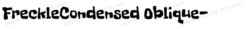 FreckleCondensed Oblique字体转换